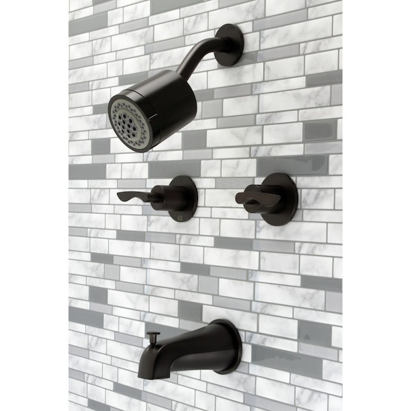 KBX8145SVL Two-Handle Tub And Shower Faucet, Oil Rubbed Bronze